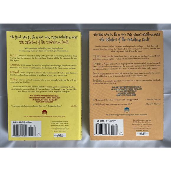 Sisterhood Of The Traveling Pants Books 1 And 2 Paperback Forever In Blue - Picture 2 of 8